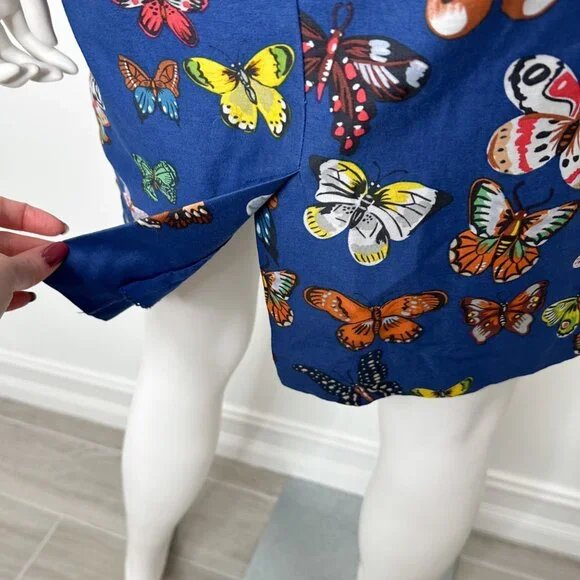 Anthropologie Nathalie Lete Paris Strapless Butterfly A-Line Mini Dress Size 0 - Picture 13 of 15